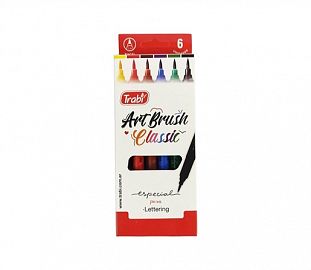 MARCADOR PUNTA PINCEL TRABI ART BRUSH CLASSIC EST X6